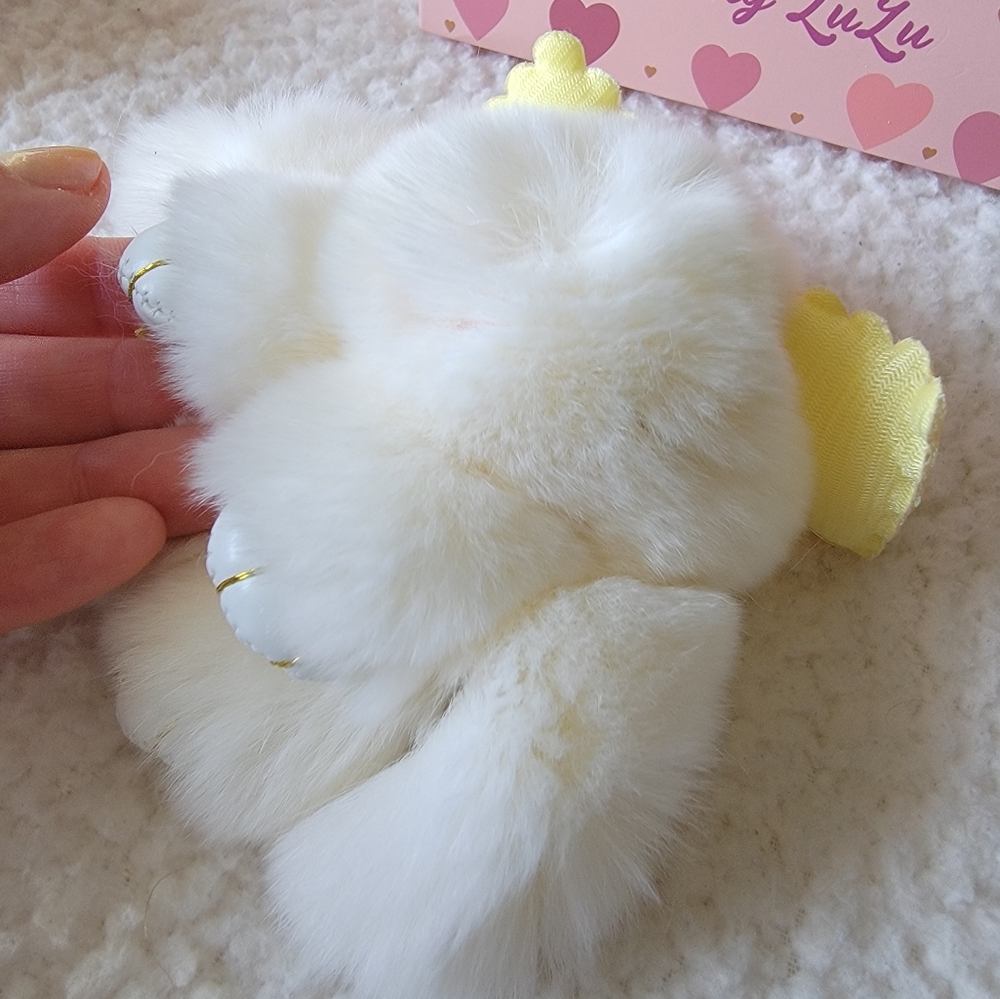 Fluffy Bunny Bag Charm Real Rabbit Fur - Picture 9 of 13